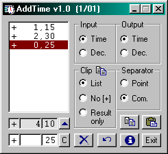 AddTime Screenshot